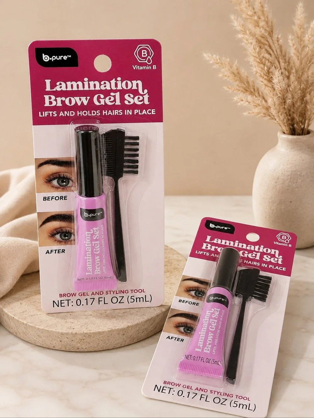 B.PURE LAMINATION BROW GEL SET LIFT & HOLD 2 PC